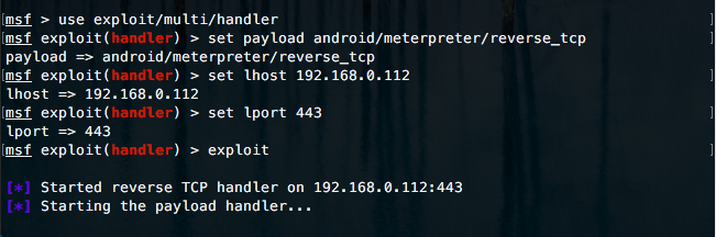 Metasploit 黑 Android