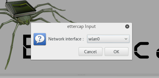 Kali Linux ettercap